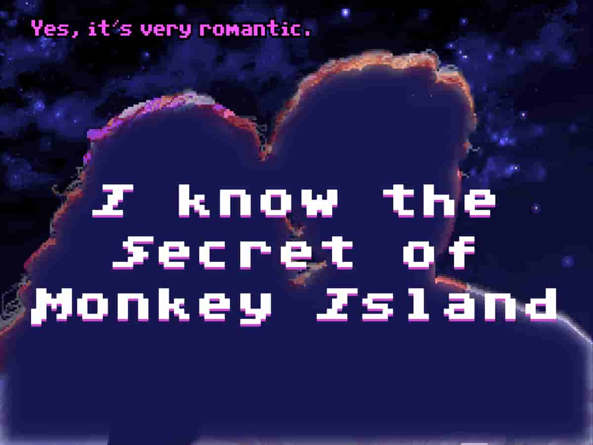 Blurred out credits scene of "The Secret of Monkey Island"