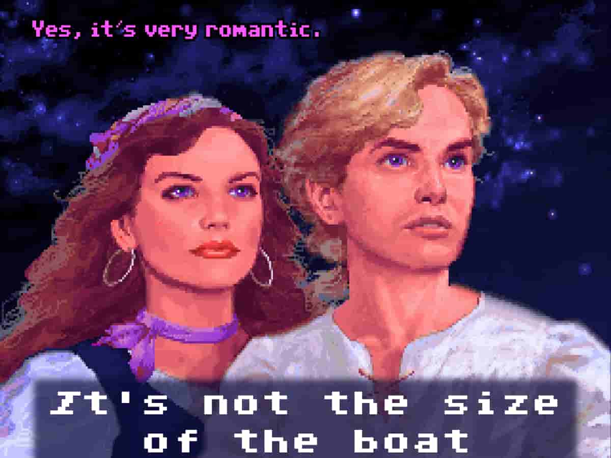 Credit scene of "The Secret of Monkey Island"