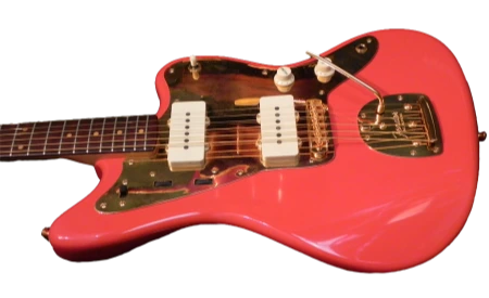 An original 1958 Fender Jazzmaster guitar, in Fiesta Red with Gold Trim