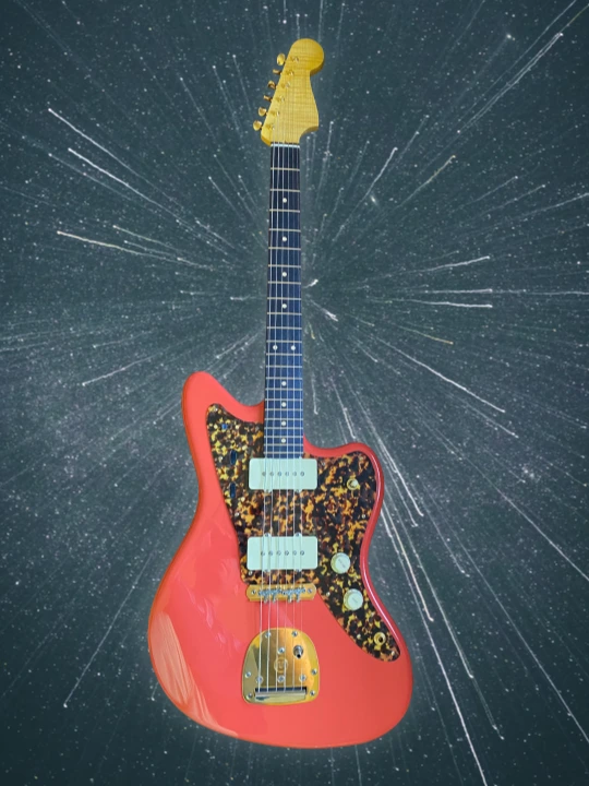 Thumbnail of Worthmaster guitar, flying through outer space.